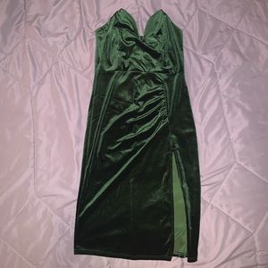 Green velvet never worn dress